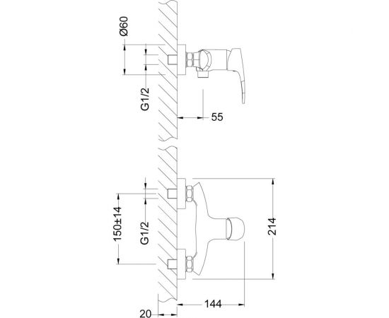 Смеситель Lemark Linara для душа LM0403C – изображение 2