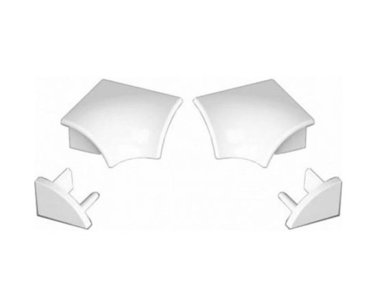 Набор 2 заглушки + 2 угловых соединения для планки 6 RAVAK белый 00000030998 B440000001 – изображение 2