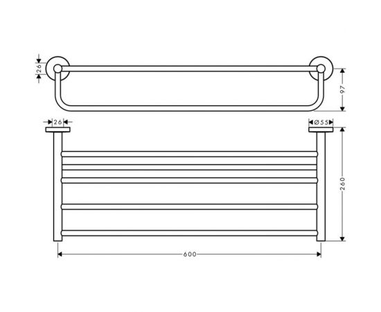 Полка для полотенец HANSGROHE 41720000 Logis Universal 00000061850 – изображение 2