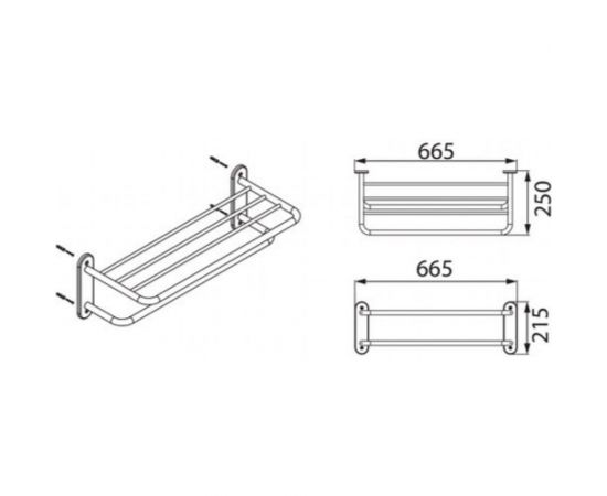 Полка для полотенец FIXSEN НOTEL 31015 – изображение 2