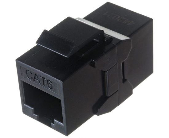 Проходной адаптер Hyperline CA2-KJ-C6-BK (coupler), RJ-45(8P8C) формата Keystone Jack 444915 – изображение 3