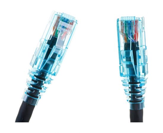 Патч-корд Hyperline PC-LPM-UTP-RJ45-RJ45-C6-0.3M-LSZH-BK U/UTP, Cat.6 (100% Fluke Component Tested), LSZH, 0.3 м, черный 230182 – изображение 3