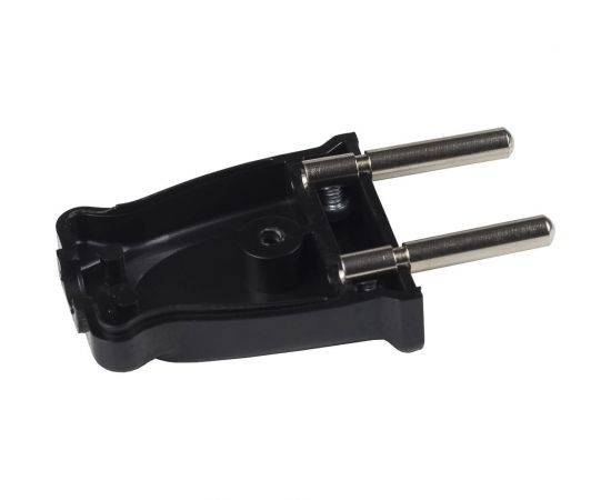 Электрическая плоская вилка Alfa без заземления Черная 30100006 – изображение 3