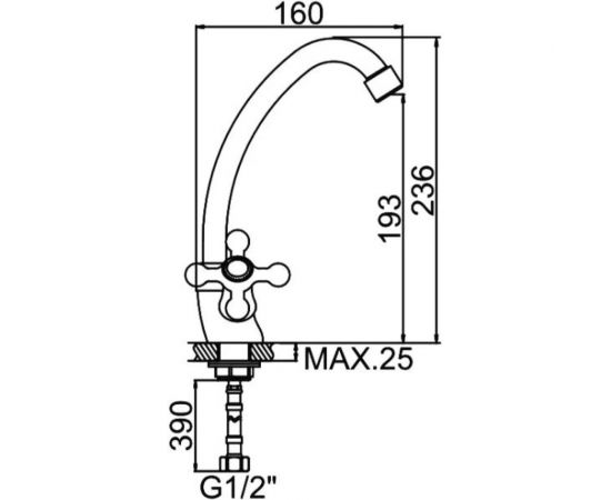 Смеситель для кухни LEDEME L4119-2 с гайкой 65716 – изображение 4