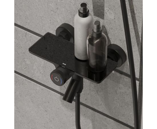 Смеситель для ванны IDDIS Shelfy с управлением Push Control, черный матовый SHEBLBTi02WA – изображение 4