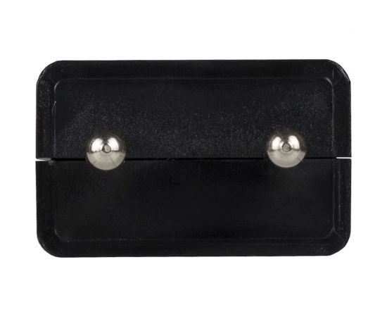 Электрическая плоская вилка Alfa без заземления Черная 30100006 – изображение 4