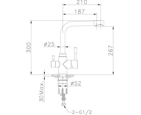 Смеситель для кухни с подключением к фильтру с питьевой водой Lemark Expert LM5061S – изображение 4