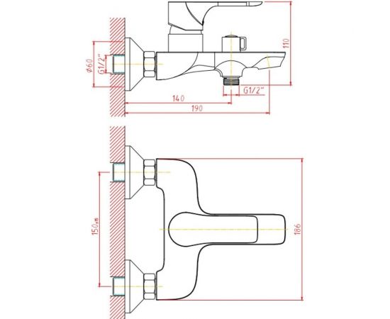 Смеситель для ванны Orange Aristo M19-100w белый – изображение 6