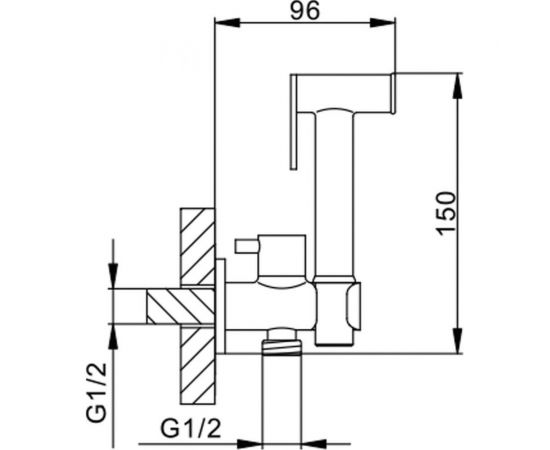 Кран с гигиенической лейкой Frap F7501 531095 – изображение 8
