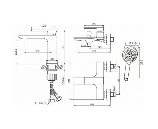 Душевая система Orange черная M04-311b – изображение 9