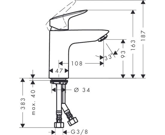 Смеситель для раковины HANSGROHE Logis 100 push-open 71107000 00000042850 – изображение 10