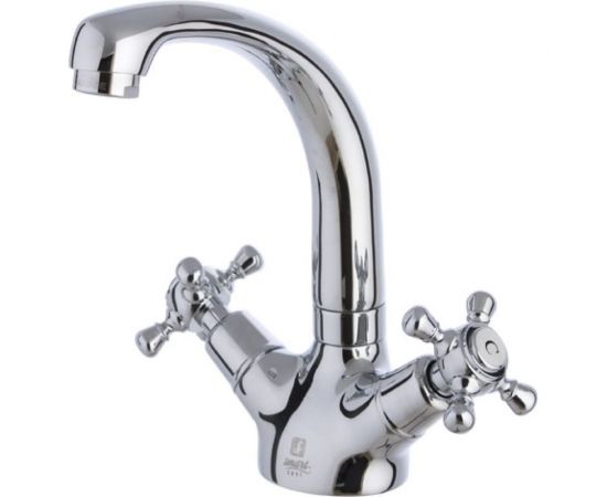 Смеситель для умывальника SmartSant Классик нью высокий излив, без донного клапана, хром SM180009AA 