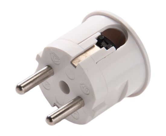 Угловая кабельная вилка с защитным контактом ABL, дуропласт 16A 2P+E 250V, белый 1108110 