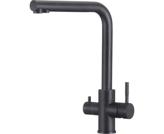 Смеситель для кухни с каналом для питьевой воды OLIVES balear черный, нержавеющая сталь 13450BLB 