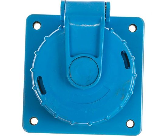Фланцевая розетка ABL с крышкой и байонетным замком IP68, 16A 2P+E 250V, синий 1987951 