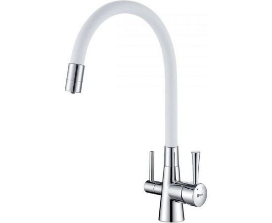 Смеситель для кухни Lemark Comfort с подключением к фильтру с питьевой водой LM3075C-White 
