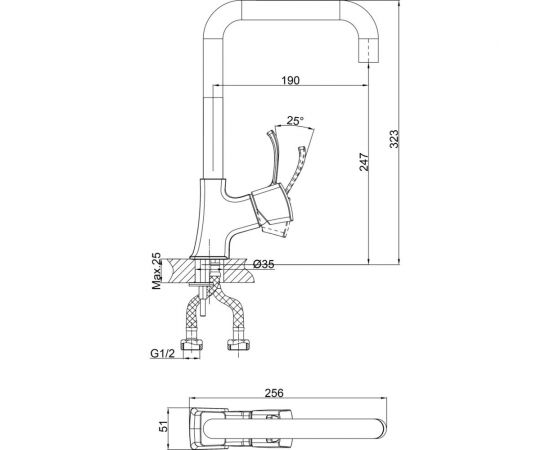 Смеситель для кухни D&K DA1472401 – изображение 2