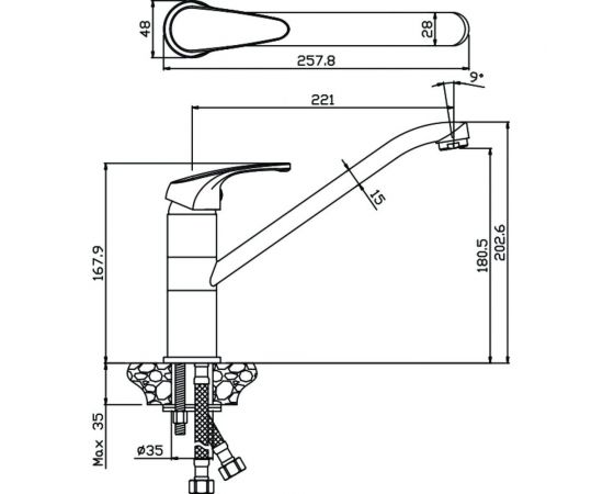 Смеситель для кухни OLIVES АVILA 02430AV – изображение 2