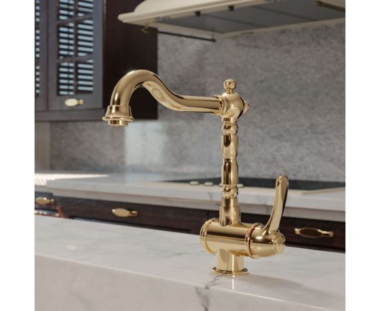 Смеситель для кухни желтое золото IDDIS Oldie OLDYGL0i05 – изображение 2