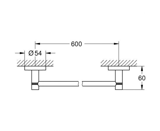 Держатель для банного полотенца GROHE Essentials 600мм 40366001 – изображение 2