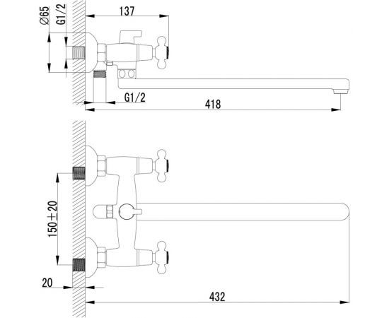 Универсальный смеситель Lemark Standard LM2112C – изображение 2