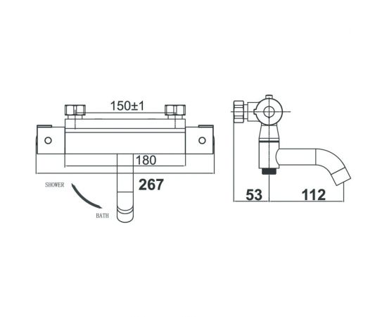Смеситель для ванны D&K DA2153201 – изображение 2