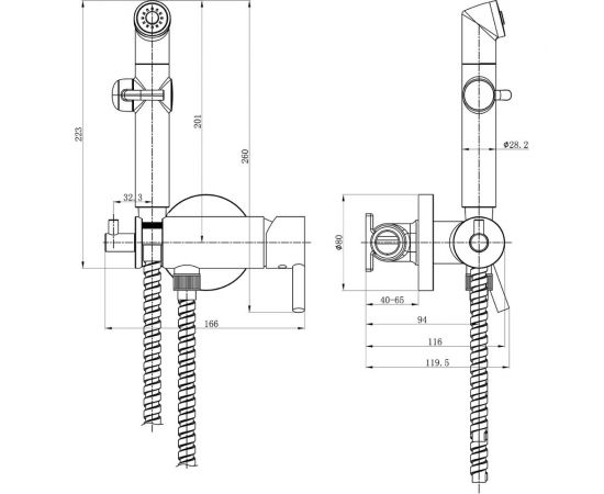 Смеситель с гигиеническим душем Lemark Solo встраиваемый LM7166BL – изображение 2