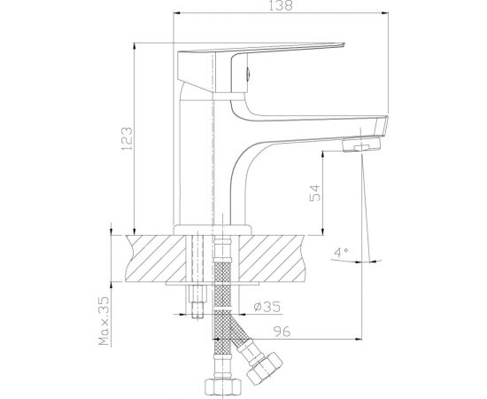 Смеситель для раковины Rossinka S35-11 – изображение 2