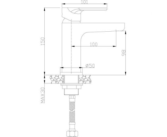 Смеситель Rossinka для раковины RS33-11U – изображение 2