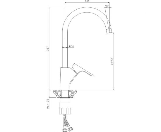 Смеситель для кухни OLIVES PORTО 11430PR – изображение 2