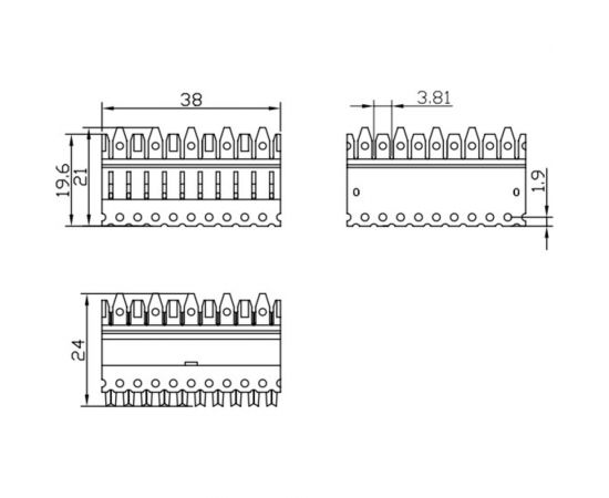 5-и парный 110 модуль Hyperline, 110C-M-5P, категория 5e 15482 – изображение 2