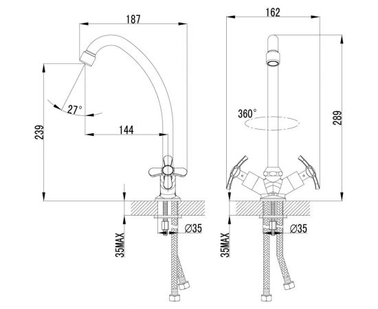 Смеситель для кухни Lemark Partner LM6544C – изображение 2