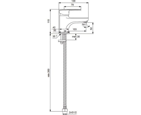 Смеситель для умывальника VIDIMA Логик BA275AA – изображение 2