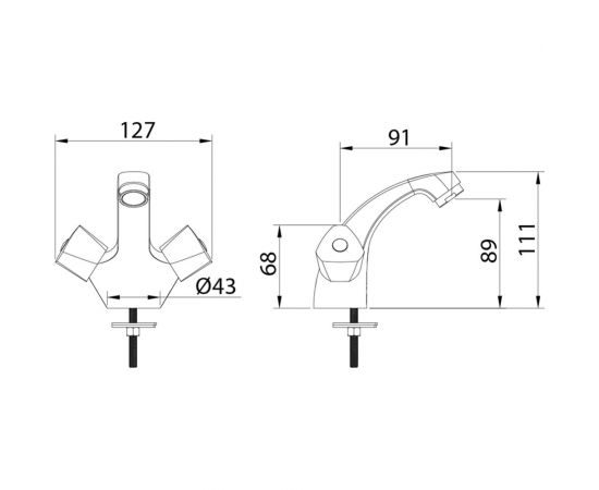Смеситель для умывальника Milardo Tring TRISB01M01 – изображение 3