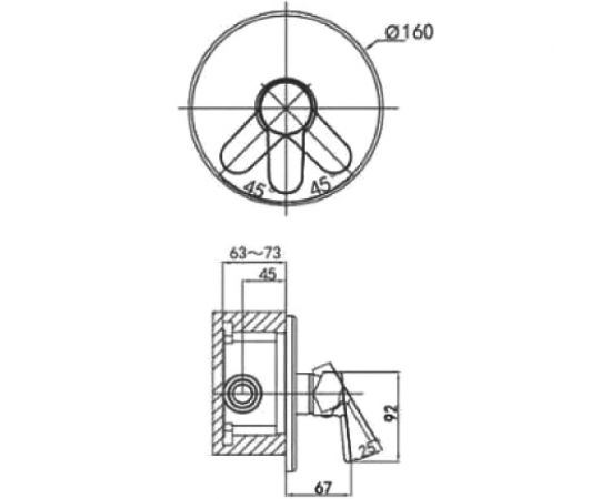 Встраиваемый смеситель для душа D&K DA1395101 – изображение 3