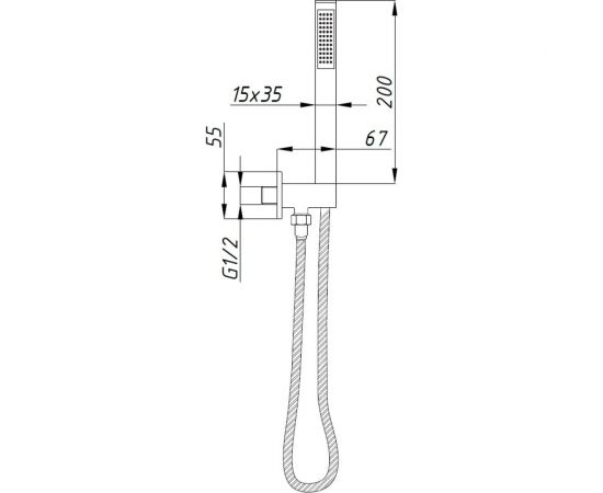 Встраиваемая душевая система скрытого монтажа ПРОФСАН ПСМ с двумя выходами тип ГОСТ См–ДшОРЗШтШл PSM-CB-02 – изображение 4