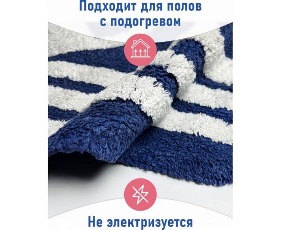 Коврик Fora для ванной комнаты, хлопковый, Royal Navy FOR-RN050 – изображение 5