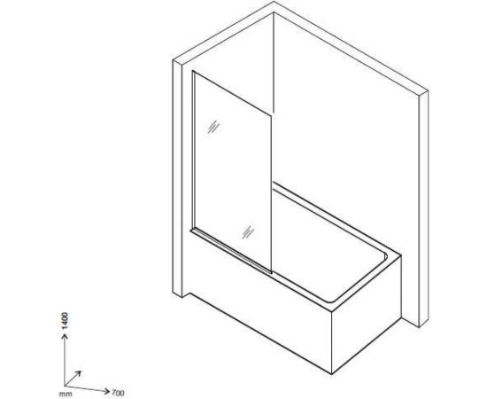 Стеклянная шторка на ванну D&K Berlin DG1007001 – изображение 5
