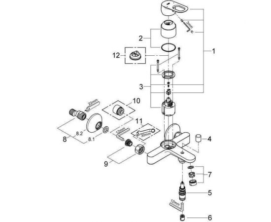 Смеситель для ванны GROHE BauLoop хром 23341000 00000055434 – изображение 5