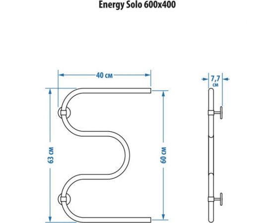 Полотенцесушитель ENERGY Solo 600x400 00000015320 – изображение 6