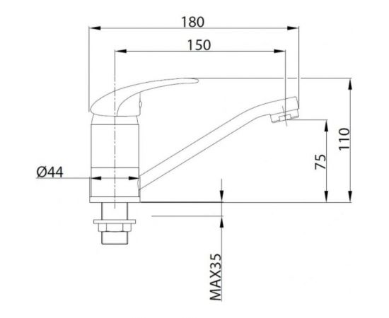 Одноручный смеситель для умывальника Juguni с гибкой подводкой 0402.940C – изображение 6