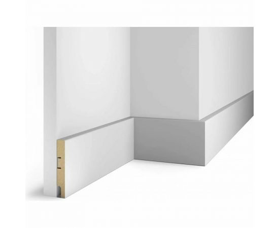 Плинтус COSCA DECOR AP75 под покраску, белый, 100x16x2400 мм, МДФ, с пазом СПБ098263 