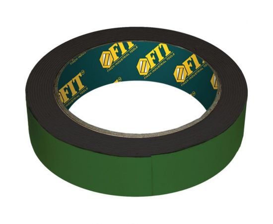 Двухсторонняя монтажная клеящая лента FIT IT на вспененной основе с полимерной подложкой 12 мм х 5 м 11795 