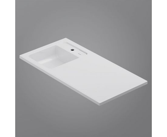 Раковина над стиральной машиной AM.PM X-Joy литьевой мрамор, левая, 120 см M85AWPL1201WG – изображение 2