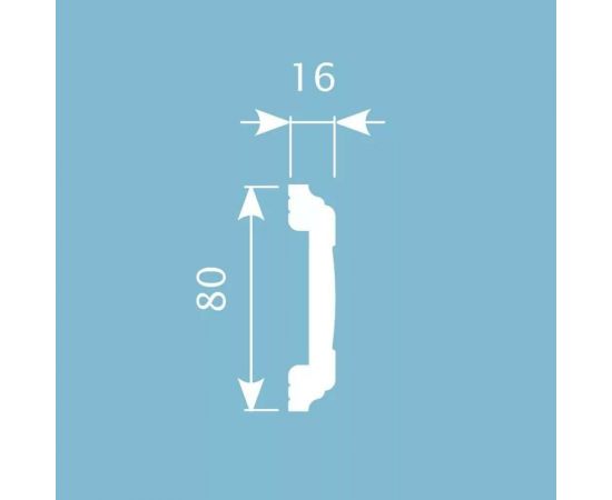 Молдинг Cosca decor MX007 80x16 мм, 2000 мм, экополимер СПБ069953 – изображение 2