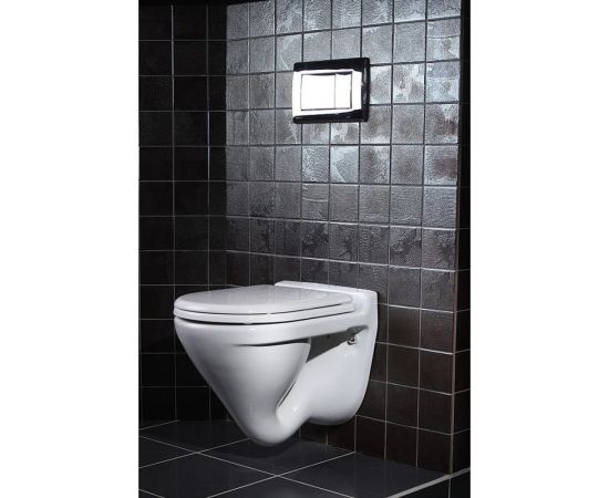 Подвесной унитаз Sanita Luxe Attica с быстросъемным сиденьем-микролифт, дюропласт 00013969 ATCSLWH0104 – изображение 3