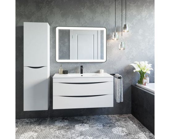 Тумба с умывальником IDDIS Cloud подвесная, 100 см, белая CLO10W1i95K – изображение 4