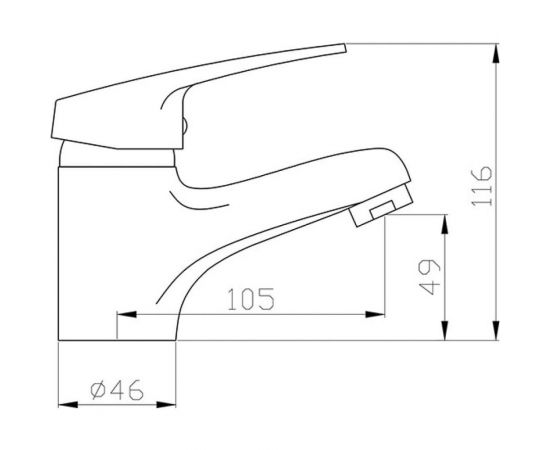 Смеситель для раковины Agger Exact хром A2102100 – изображение 4