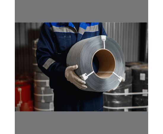 Полипропиленовая лента ВОЛГА ПОЛИМЕР 15x08, серая, 2000 м 15-08-2000-117-00 – изображение 5