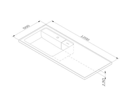 Раковина над стиральной машиной AM.PM X-Joy литьевой мрамор, левая, 120 см M85AWPL1201WG – изображение 8